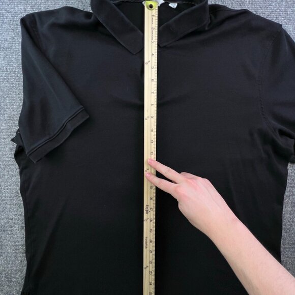 Calvin Klein Polo Shirt 2XL Black Adult Short Sleeve Shirt Stretch Cotton **** - Picture 2 of 13